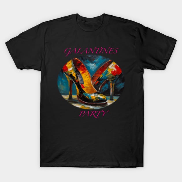 Galentines part hand painted shoes T-Shirt by sailorsam1805